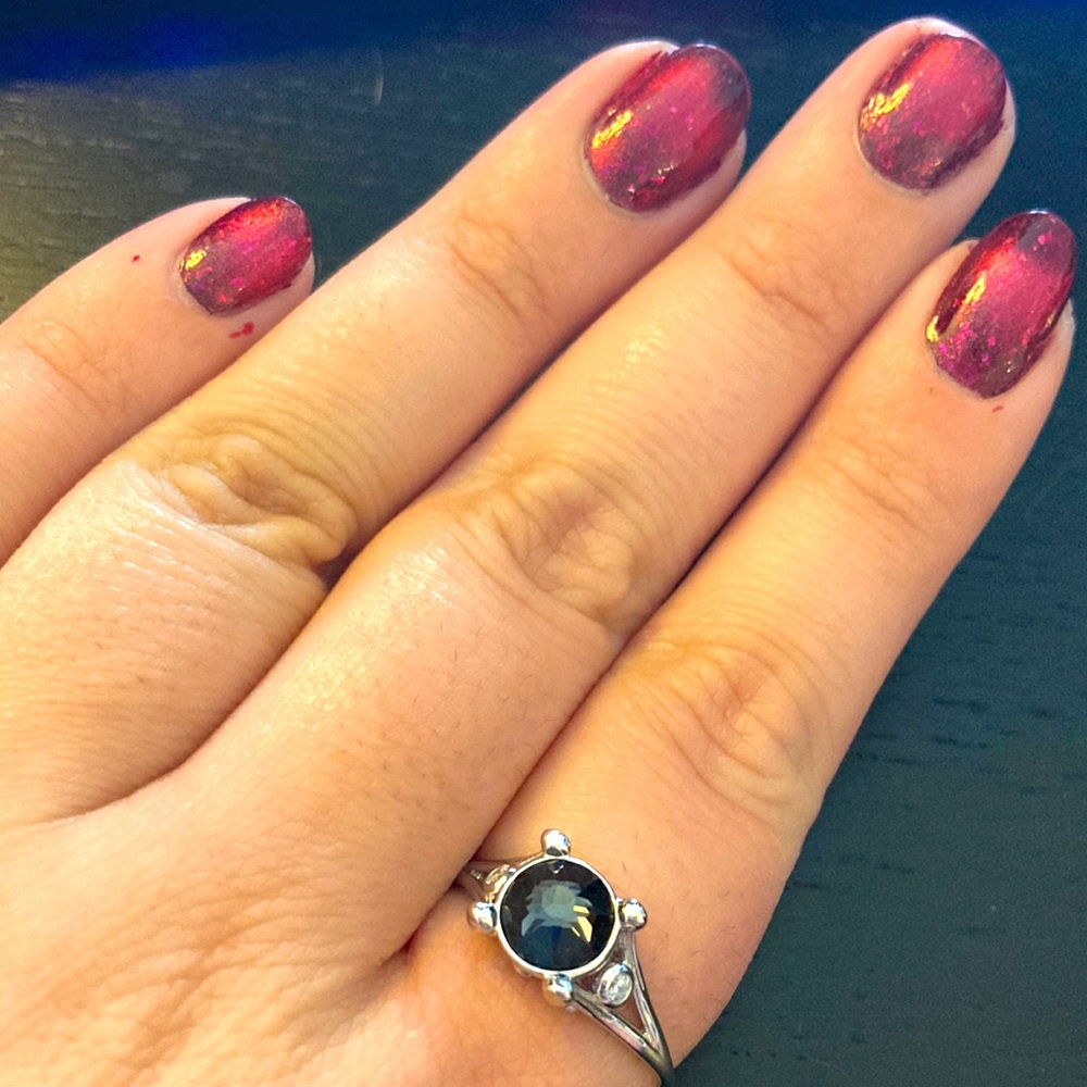 Silver Circle Cut Ring